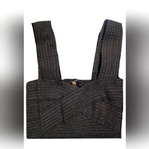 Charlotte Russe Black Crop Top size Small